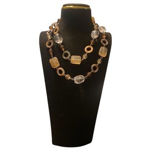 Lia Sophia “Amber Dawn” Abalone Quartz Necklace